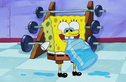 Spongebob Drinking Water GIF