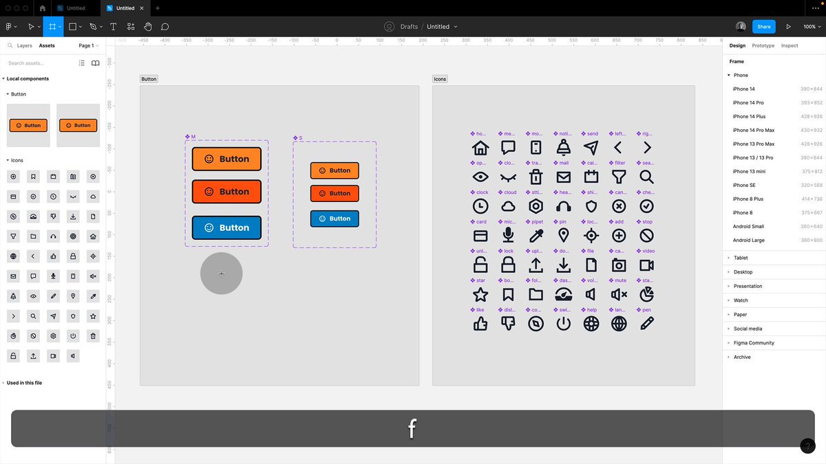 frames in sections