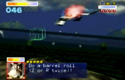 Starfox 64: Do a barrel roll