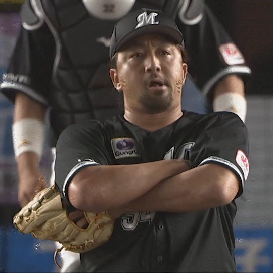 サワムラーナ！ #chibalotte #BLACKBLACK #MarinesGIF #澤村拓一