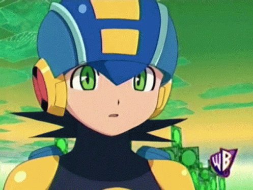 Megaman NT Warriors anime .- Rockman and Roll dressed like