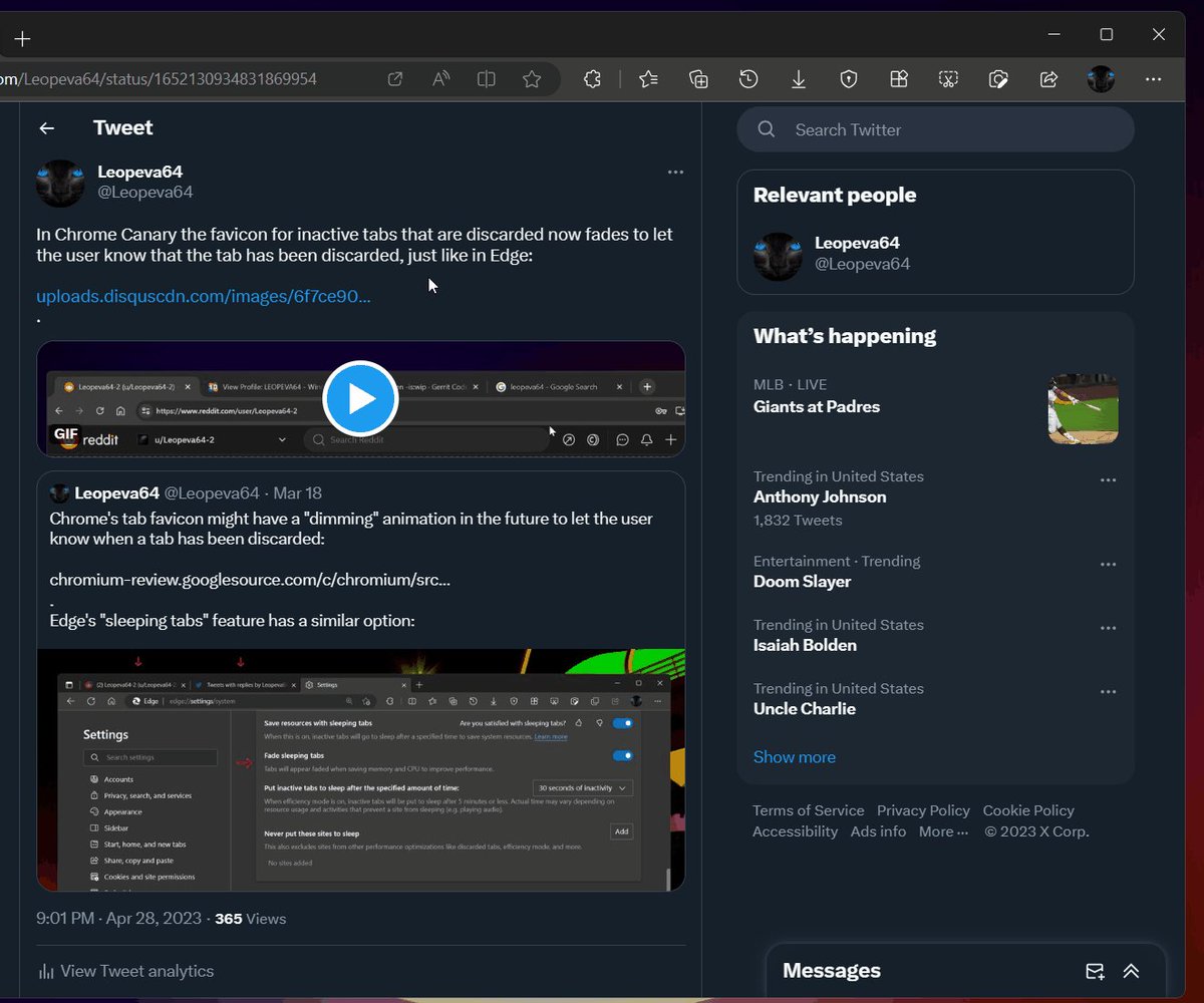 Leopeva64 on twitter microsoft is now testing a menu that appears