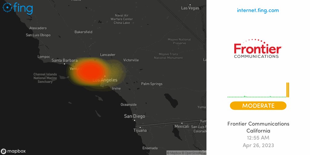 Fing Alert on Twitter "⚡ Moderate outage detected(02)