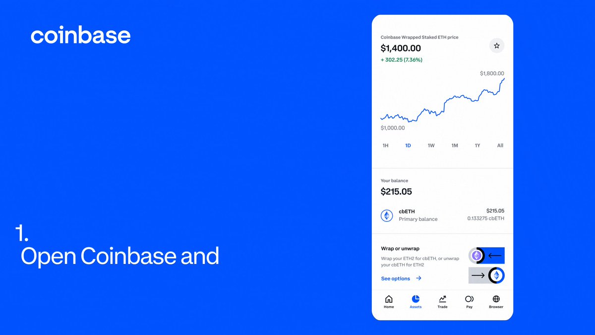 Coinbase Assets 🛡️ on Twitter: "2/ (1) On @Coinbase: Stake your ETH