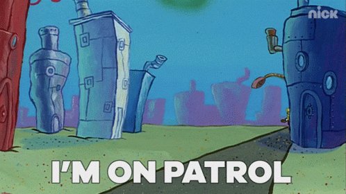 Im On Patrol Spongebob GIF