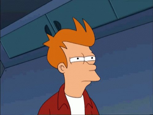 Suspicious Fry GIF