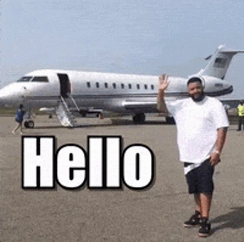 Hello Airplane GIF