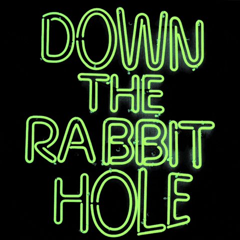 Rabbit Hole Neon GIF by Sen...