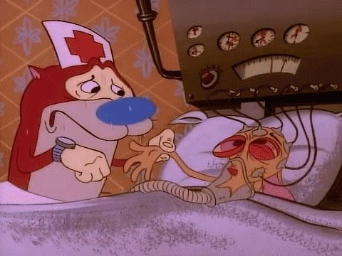 Nurse Ren And Stimpy GIF