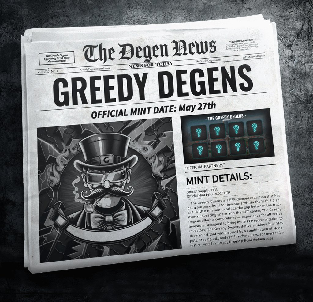 Degen Legends - NFT Mint Date/Price