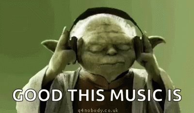 yoda hört musik