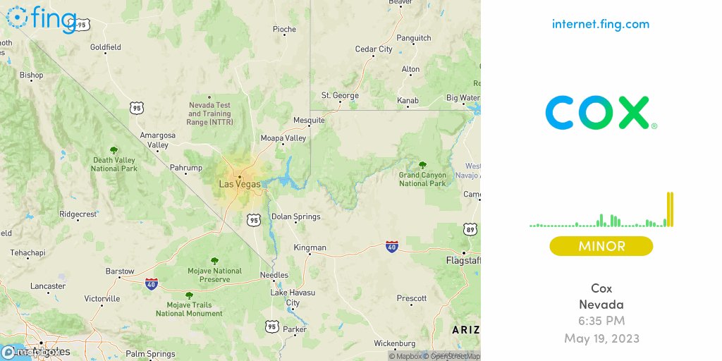 Fing Internet Alert on Twitter: "⚡ Minor Internet #outage detected: #