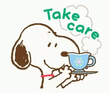 Snoopy Take Care GIF