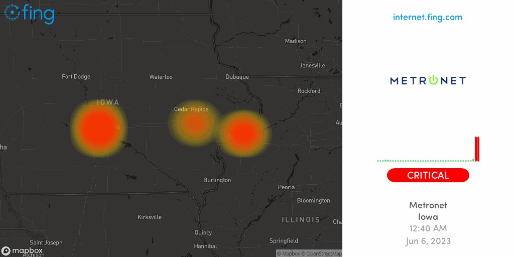 Fing Alert on Twitter "🔥 Critical outage detected