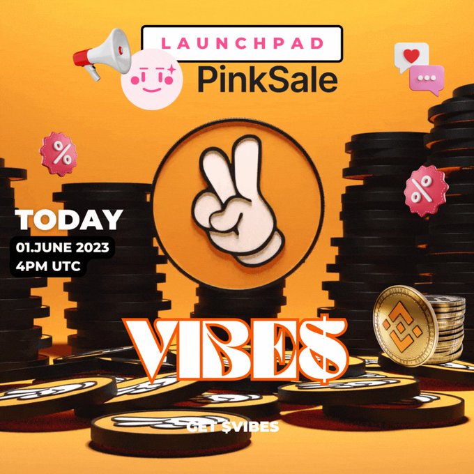 📢 Good vibes launch on @pinkecosystem 4pm today

💸 Enter to win 100$ in $VIBES Coin 
✅ Follow, RT, Like