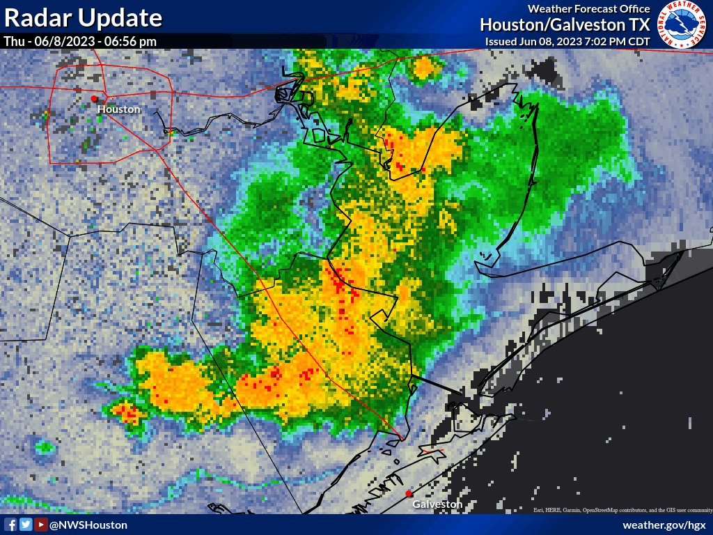 NWS Houston on Twitter "06/08/2023 700 PM Radar update Severe