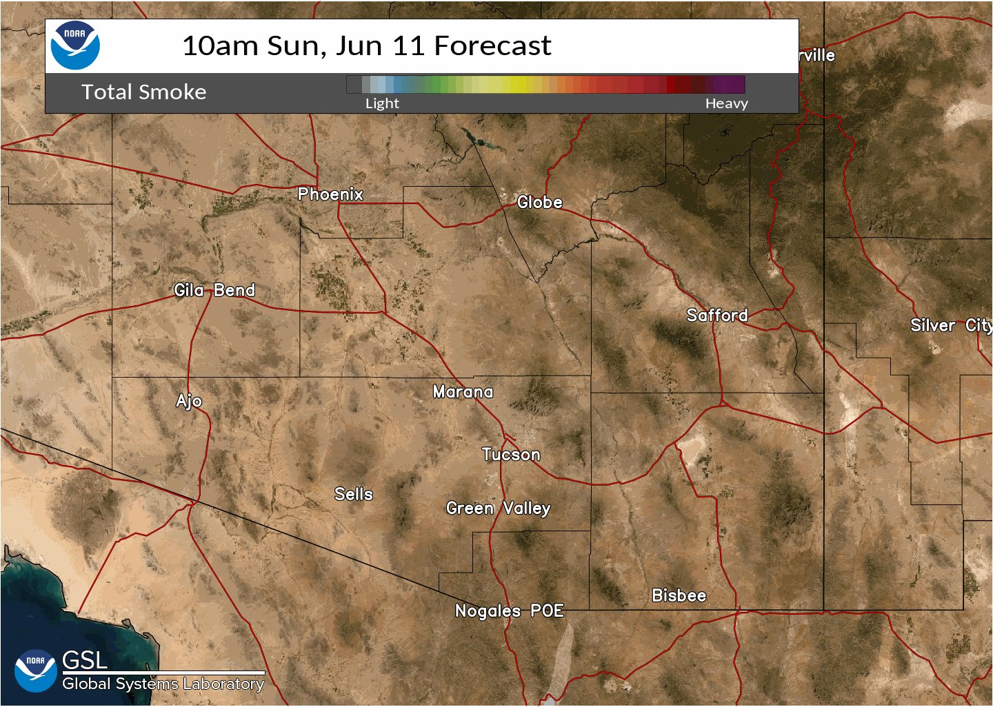 NWS Tucson on Twitter "Smoke will impact Cochise Co. today as a