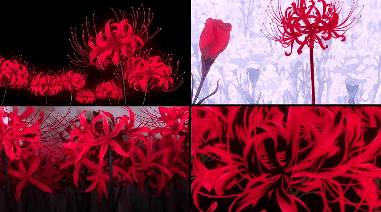 The red spider lillies 👌🏽👌🏽🔥🔥 i love inuyasha so much