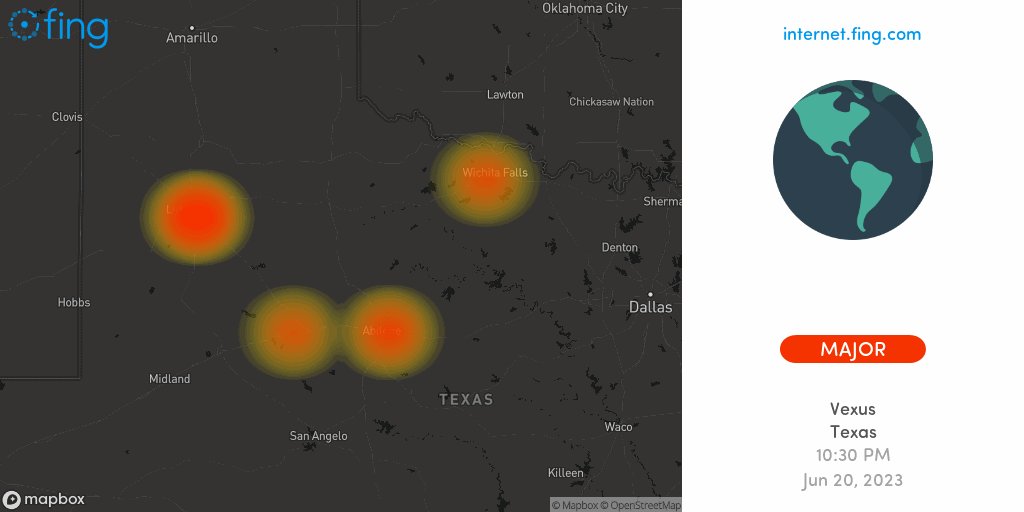 Fing Alert on Twitter "⚡ Major outage detected 