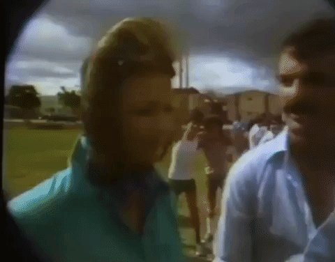 Happy birthday to sportscaster and Miss Texas 1970 Phyllis George, seen here playing football with Bill Murray 