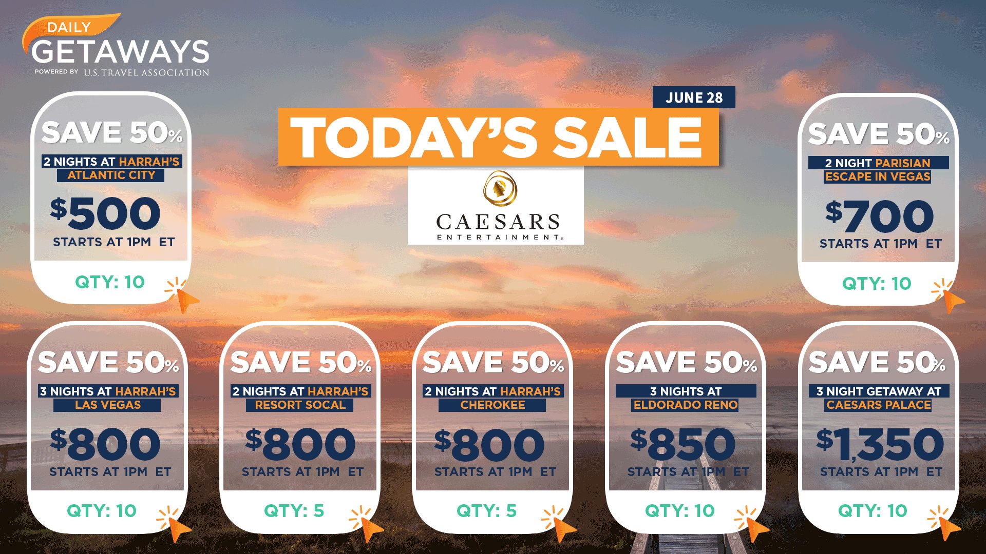 Daily Getaways on Twitter "💛 Make memories with CaesarsEnt! Save on luxurious getaways to
