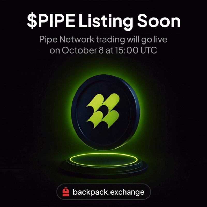 $PIPE의 Backpack Exchange 상장 발표