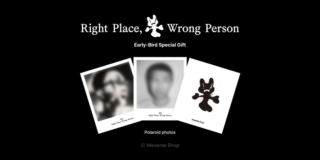 RM Right Place Wrong Person weverse特典 BTS | RM (BTS) 'Right Place, Wrong Person' (Weverse Albums ver.)