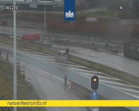 Canta-bestuurder stopt op tijd op de A9 bij Amstelveen
