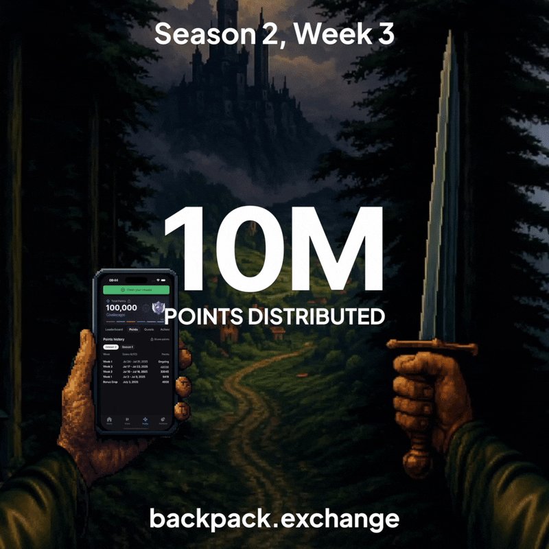 Backpack Exchange シーズン2 第3週：1,000万ポイント配布