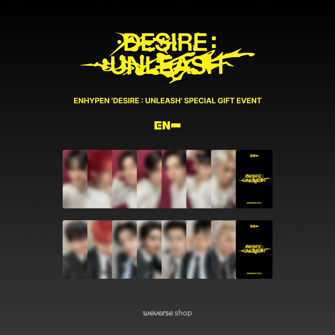 ENHYPEN DESIRE UNLEASH ウィバショ特典③ 楽天市場】【WEVERSE特典選択】 ENHYPEN - DESIRE : UNLEASH / 3