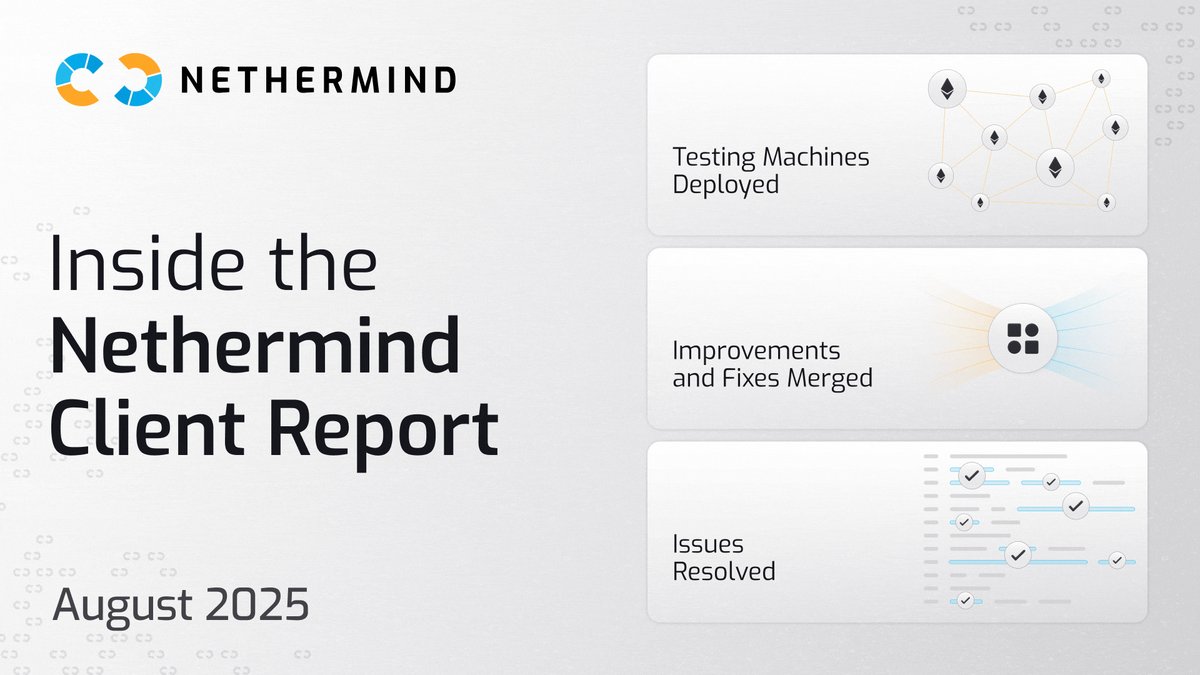 Nethermind 클라이언트 리포트 2025년 8월 배너