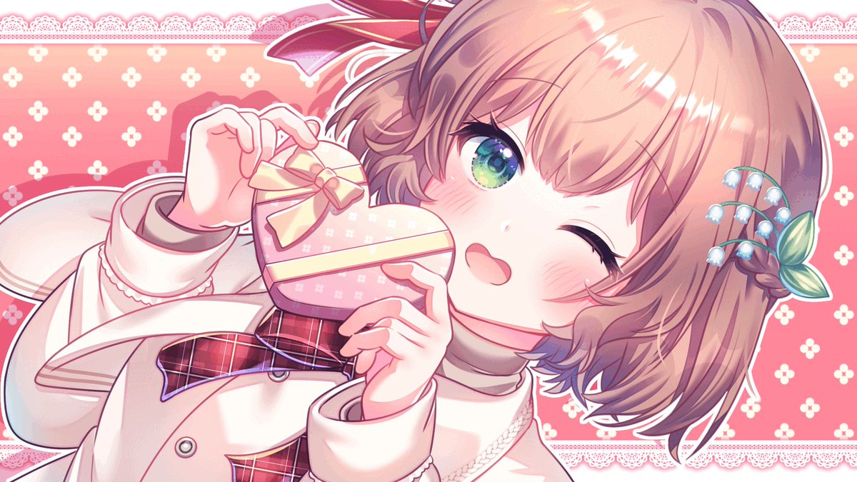 鈴華廊 雀魂100万点達成記念は、今年のバレンタインイラスト めっさ