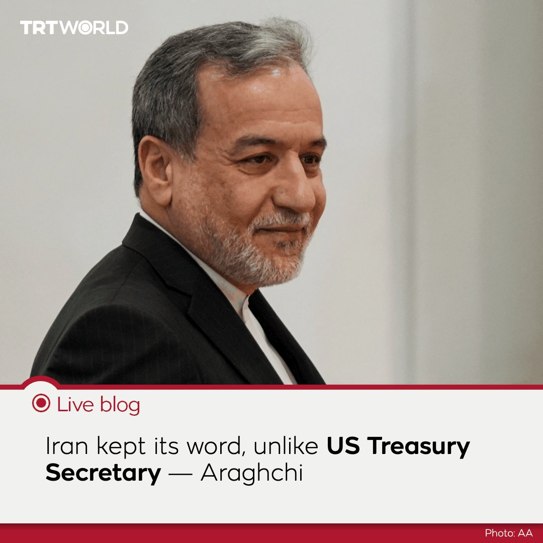 Iran Accuses US of Breaching Deal, Demands Mutual Compliance: Araghchi